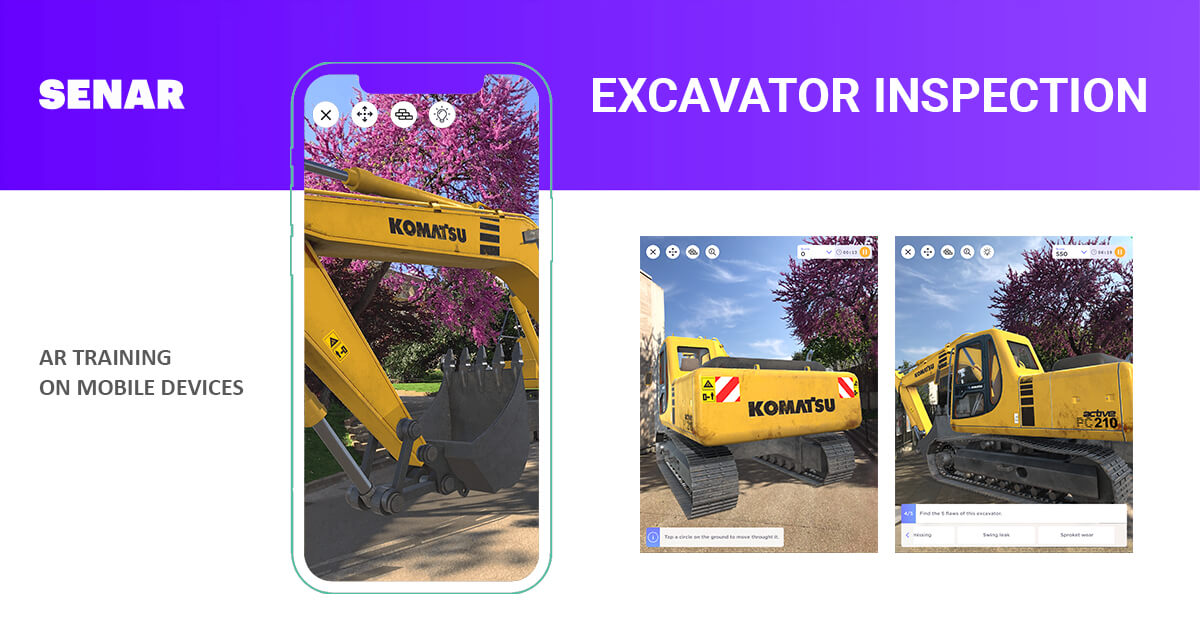 Excavator Inspection Training in AR (Augmented Reality)