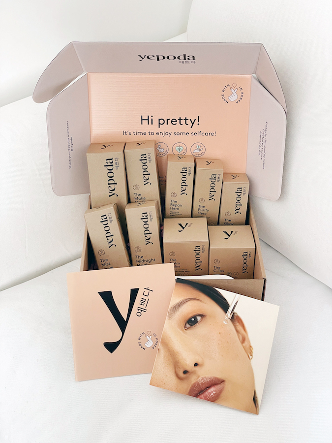 Yepoda products in custom packaging