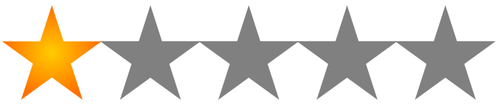 one out of five stars rating scale