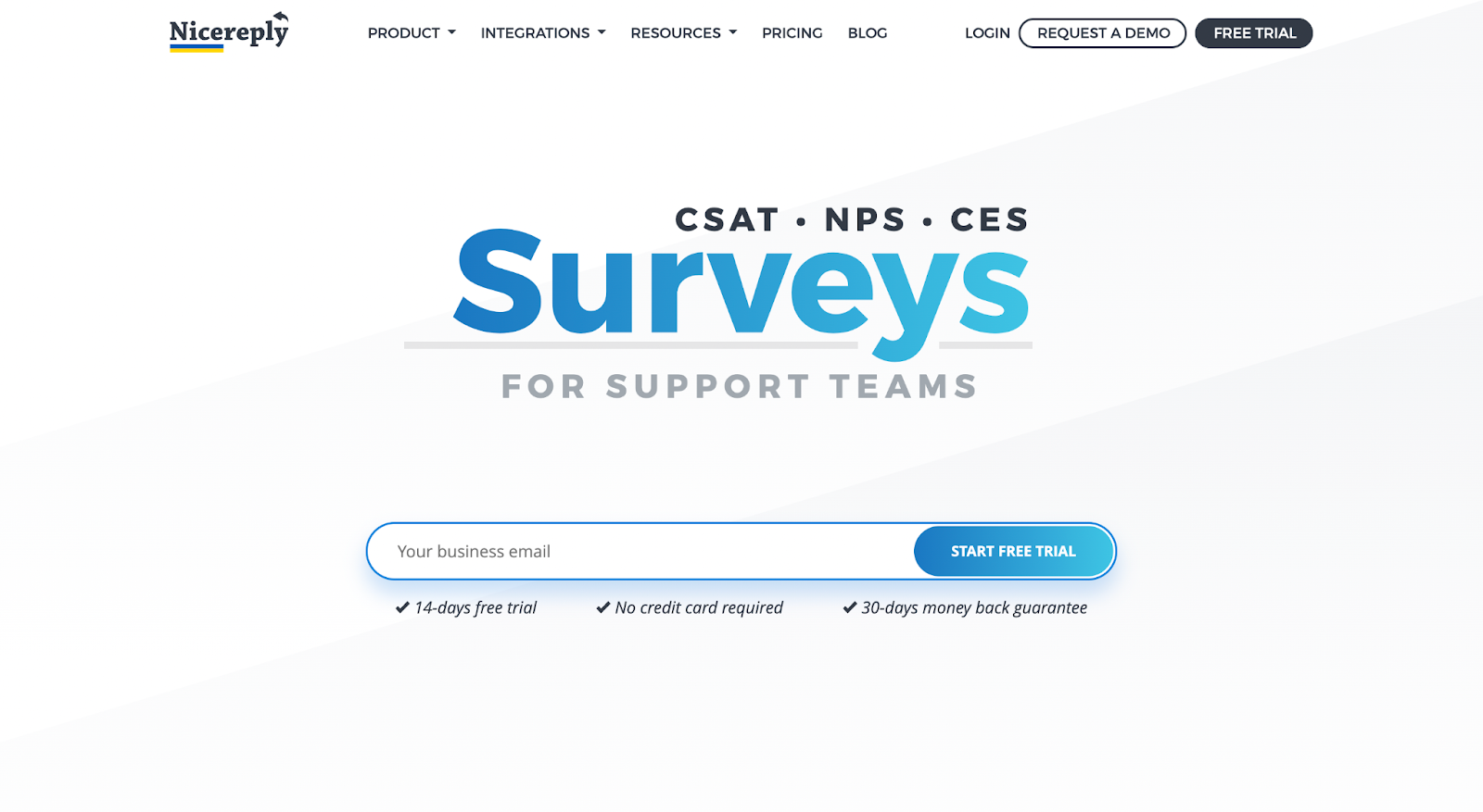 nicereply homepage