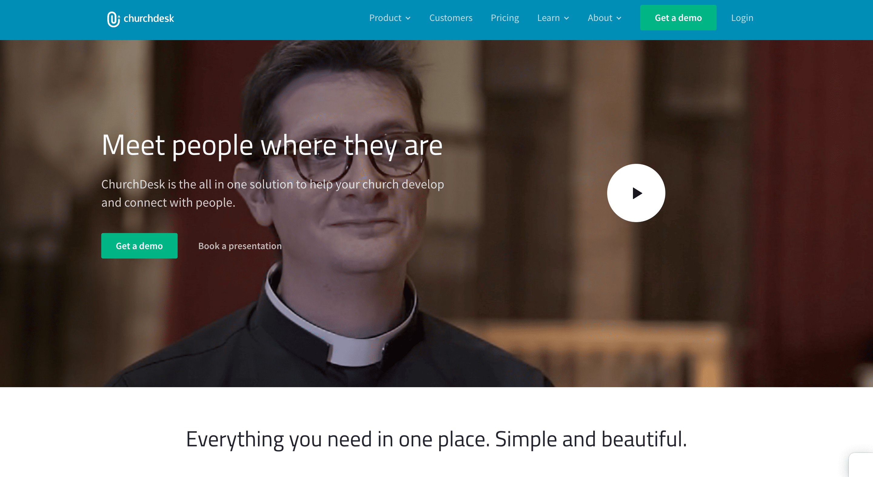 ChurchDesk homepage