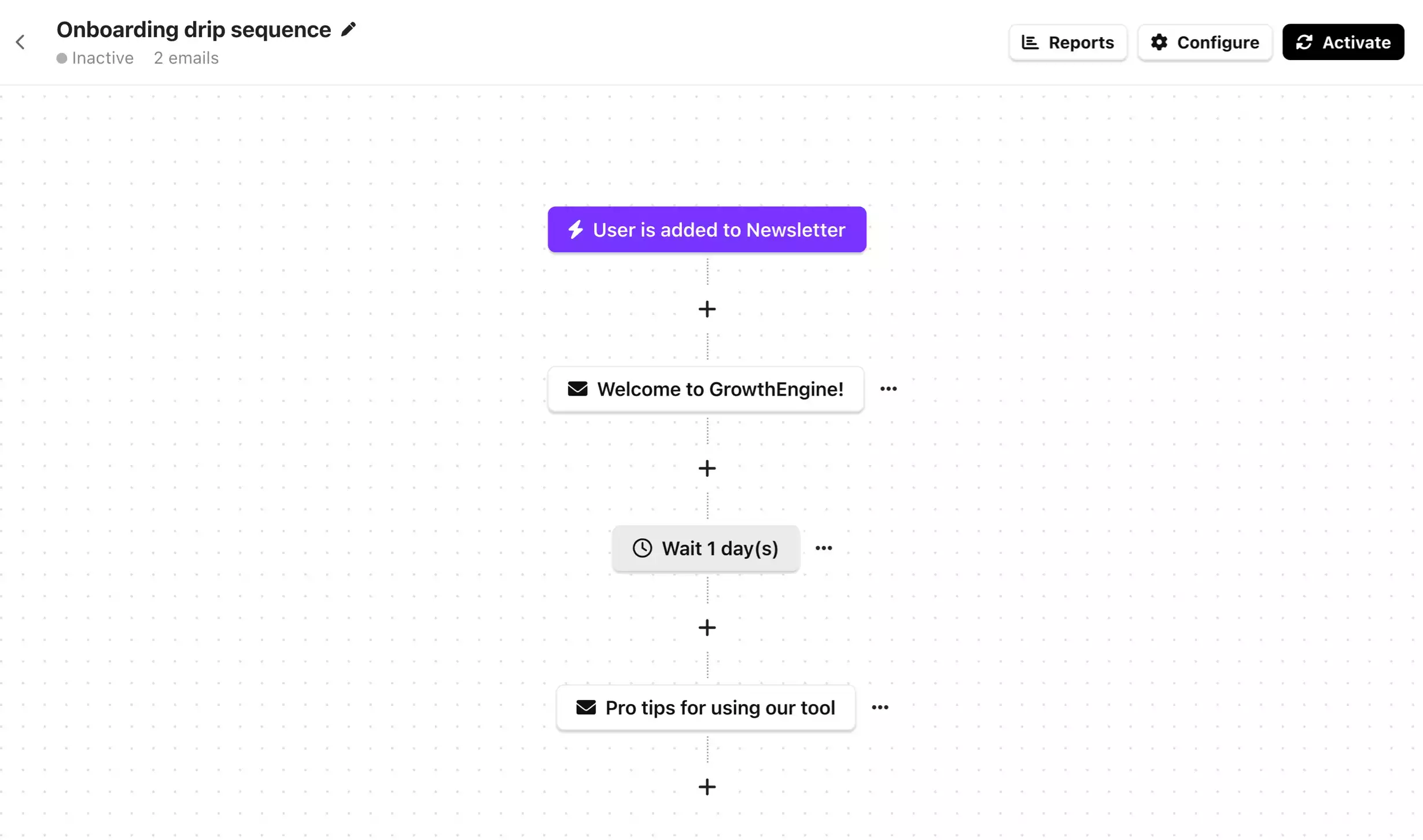 The automation workflow builder