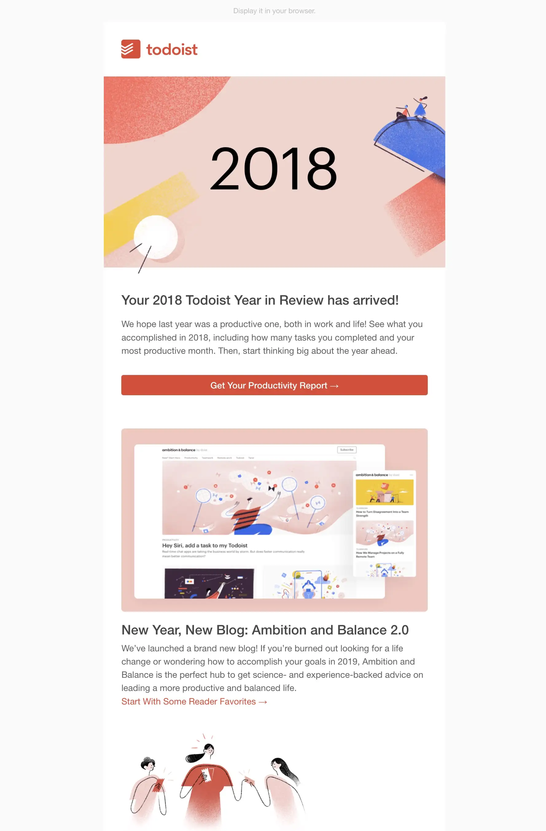 Todoist email newsletter