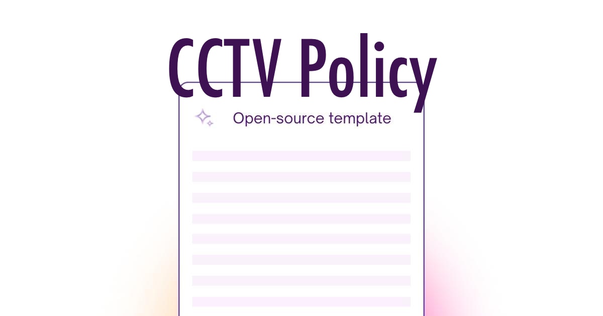 CCTV Policy Template UK