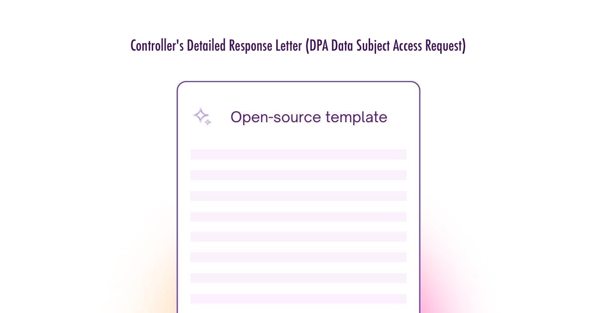 Controller's Detailed Response Letter (DPA Data Subject Access Request ...