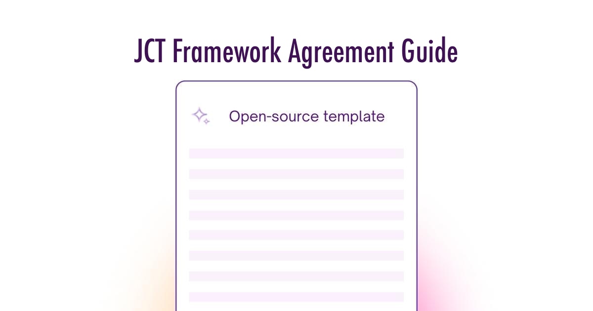 JCT Framework Agreement Guide Template UK