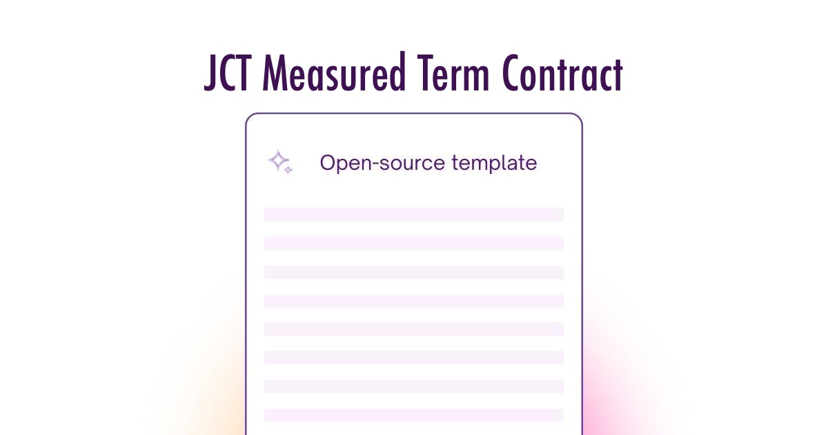 JCT Measured Term Contract Template UK