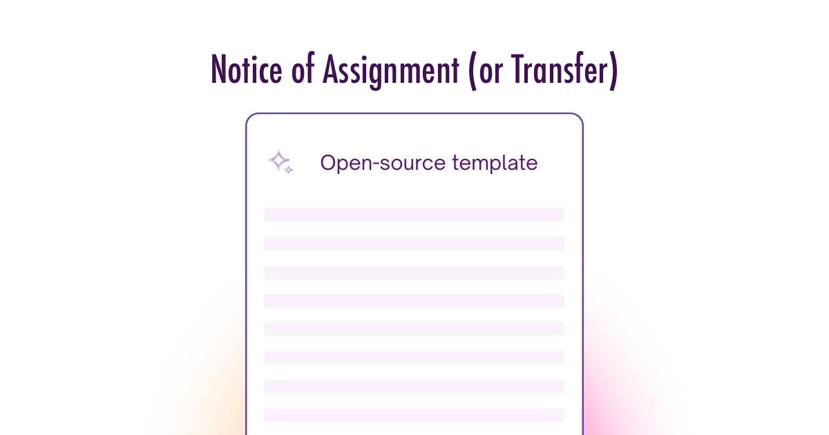 Notice of Assignment (or Transfer) Template - UK