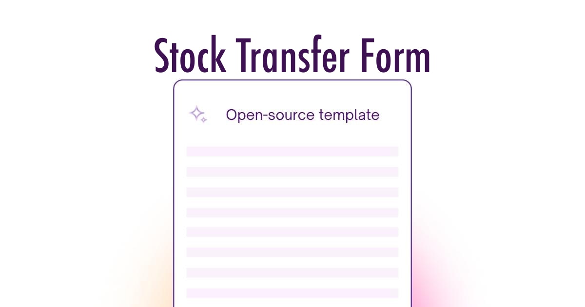 Stock Transfer Form Template UK