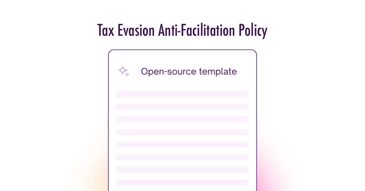 Tax Evasion AntiFacilitation Policy Template UK