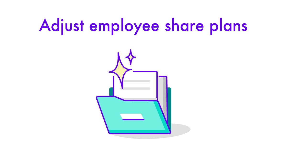 Adjust employee share plans Templates & Legal Help