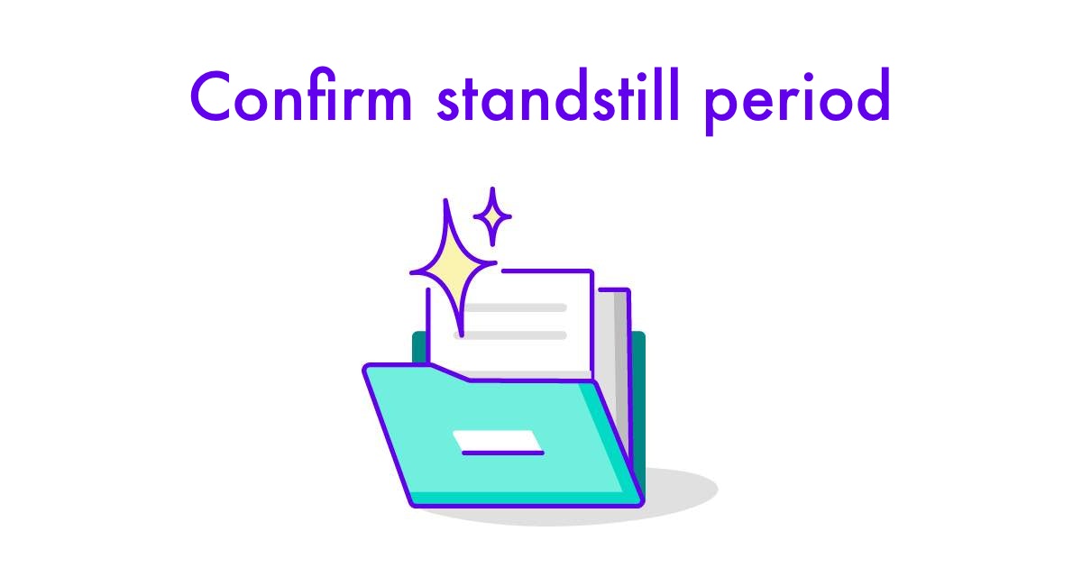 Confirm standstill period Templates & Legal Help