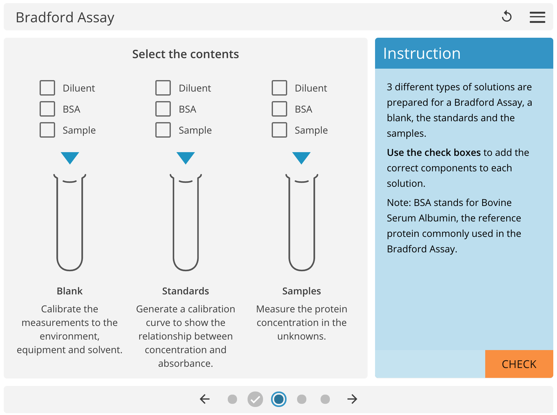 LearnSci LabSim Bradford Assay