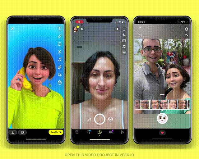 Make Animated Photo GIF. Online Chat Filter Mask. Mobile Phone