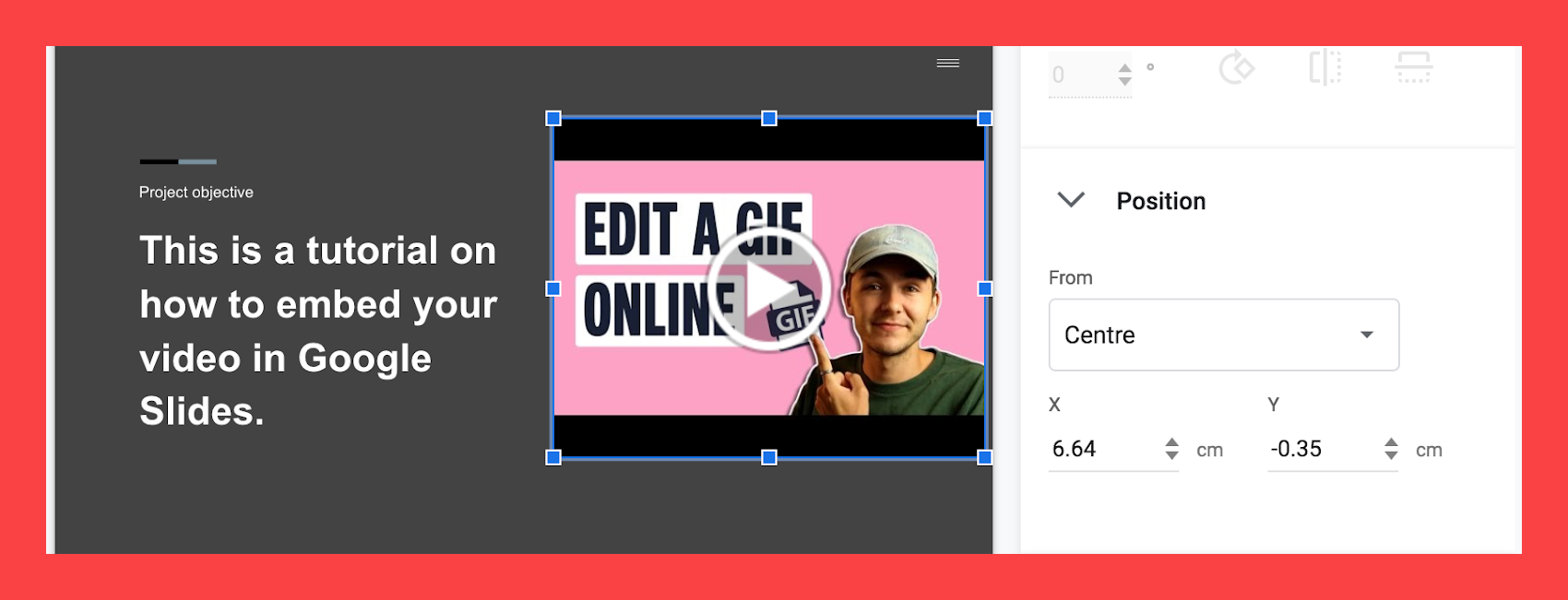 video presentation in google slides