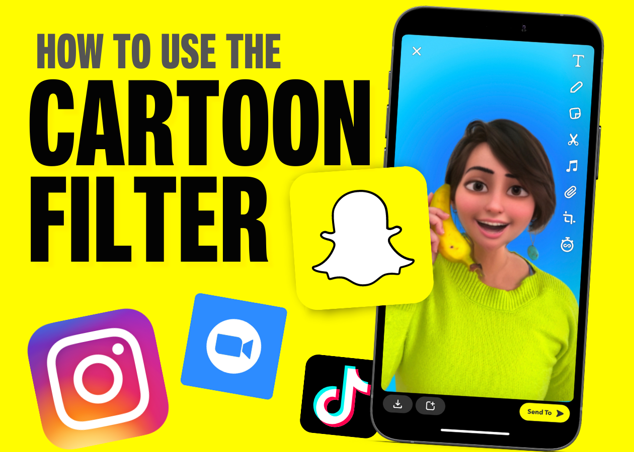 How to Use the Cartoon Filter on Snapchat, TikTok & Zoom Meetings (Fast ...