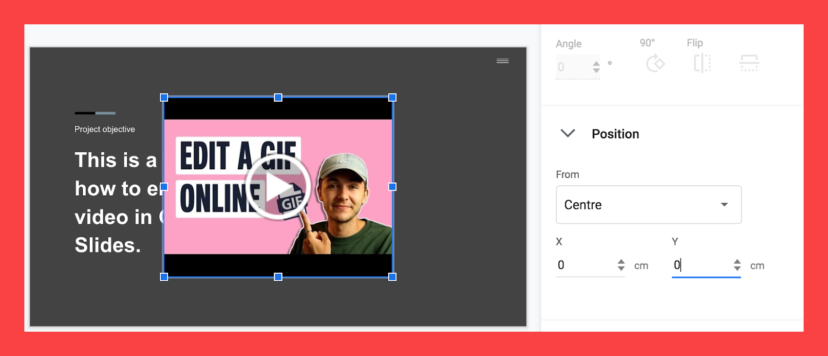 video presentation in google slides