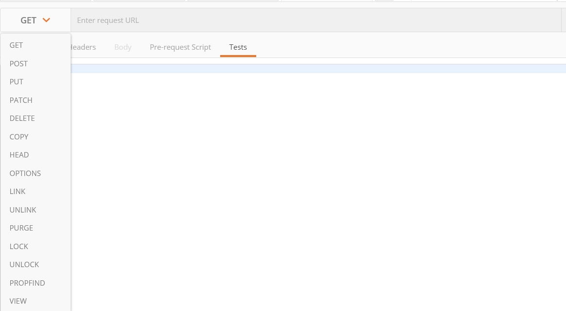 how to set up a request URL and body test in a postman