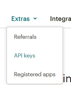 where api keys are stored in mailchimp