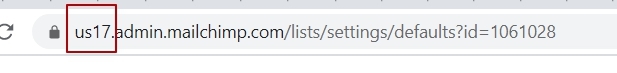 server address in the url in mailchimp