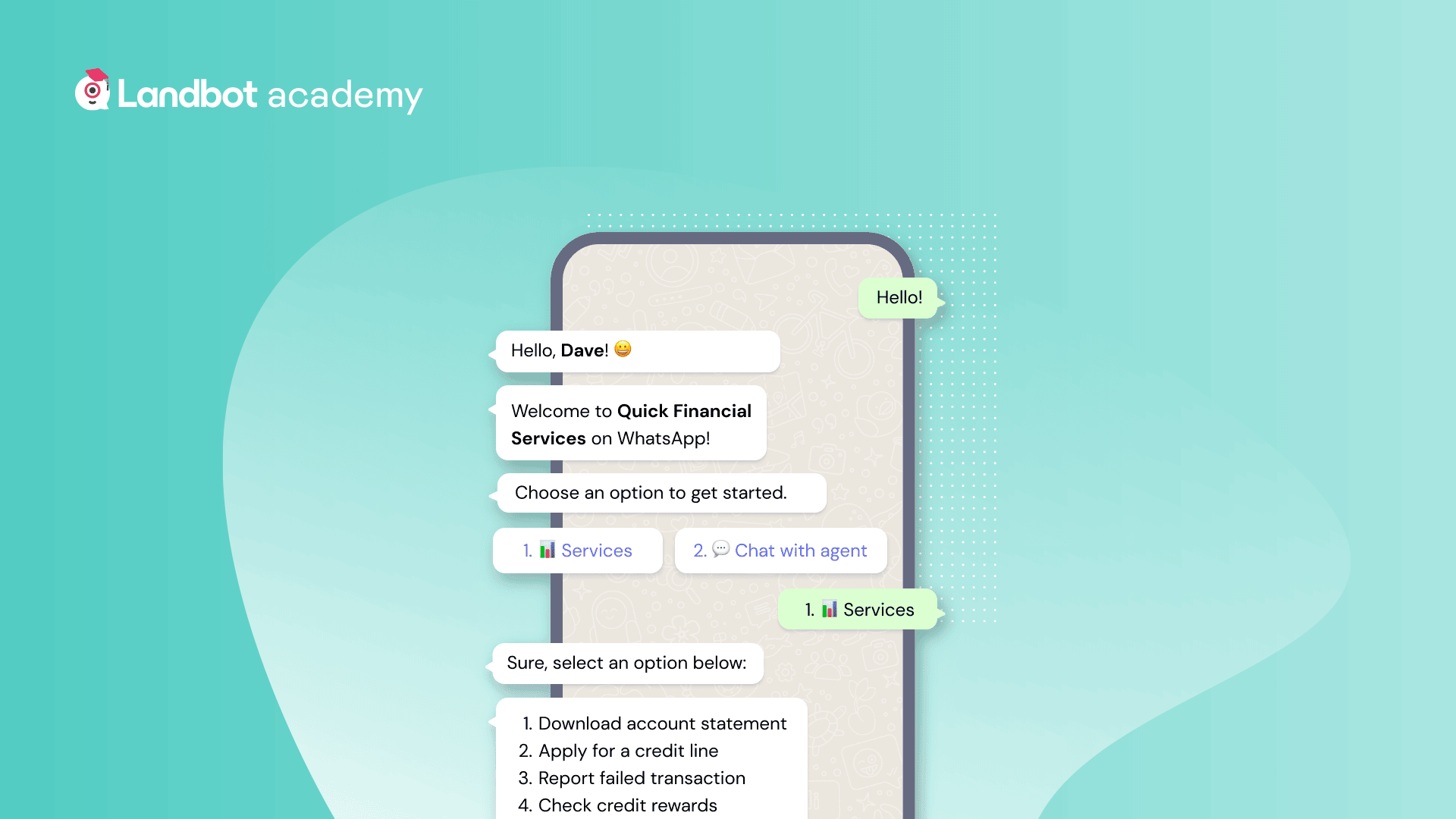 WhatsApp Chatbot Building - Landbot Academy course