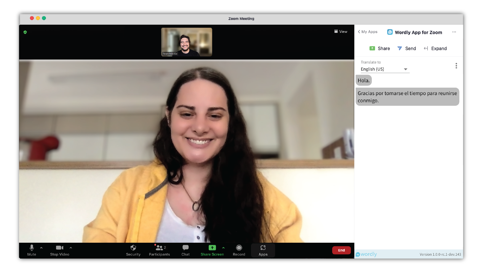 Managing Zoom Translation Wordly
