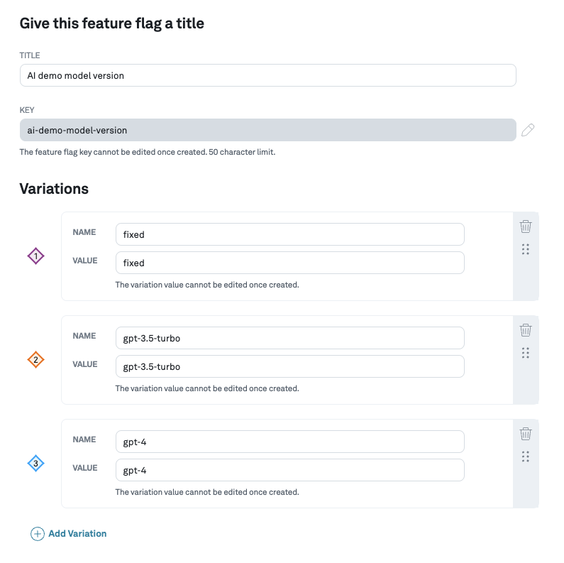 Create feature flag