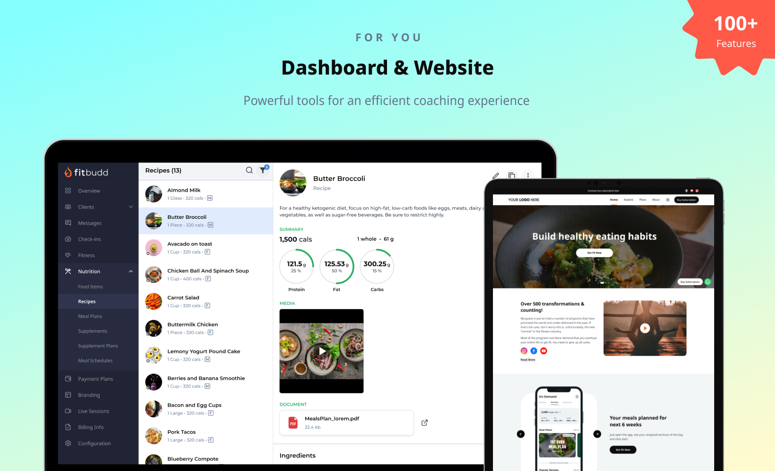 FitBudd for Nutritionists Streamline Nutrition Planning