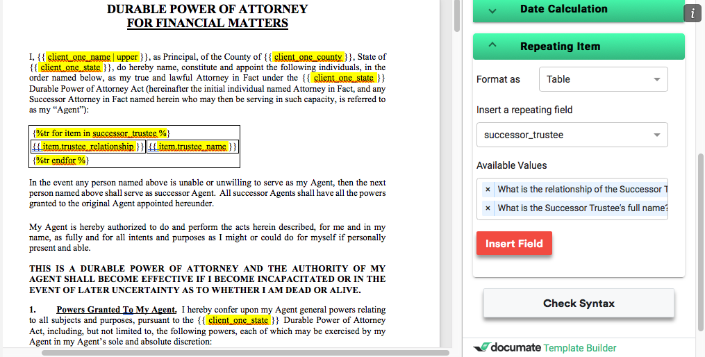 document automation word add-in
