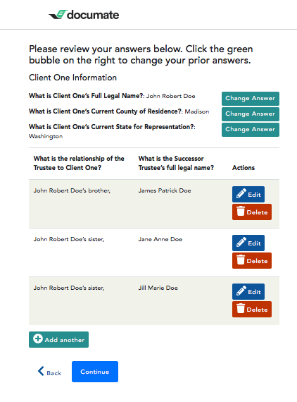 review and change automated document