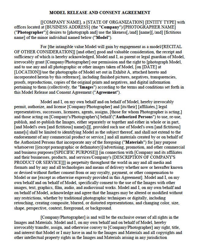 5 Free & Paid Model Release Form Templates