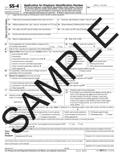 Free Guided App With IRS Form SS4 Instructions