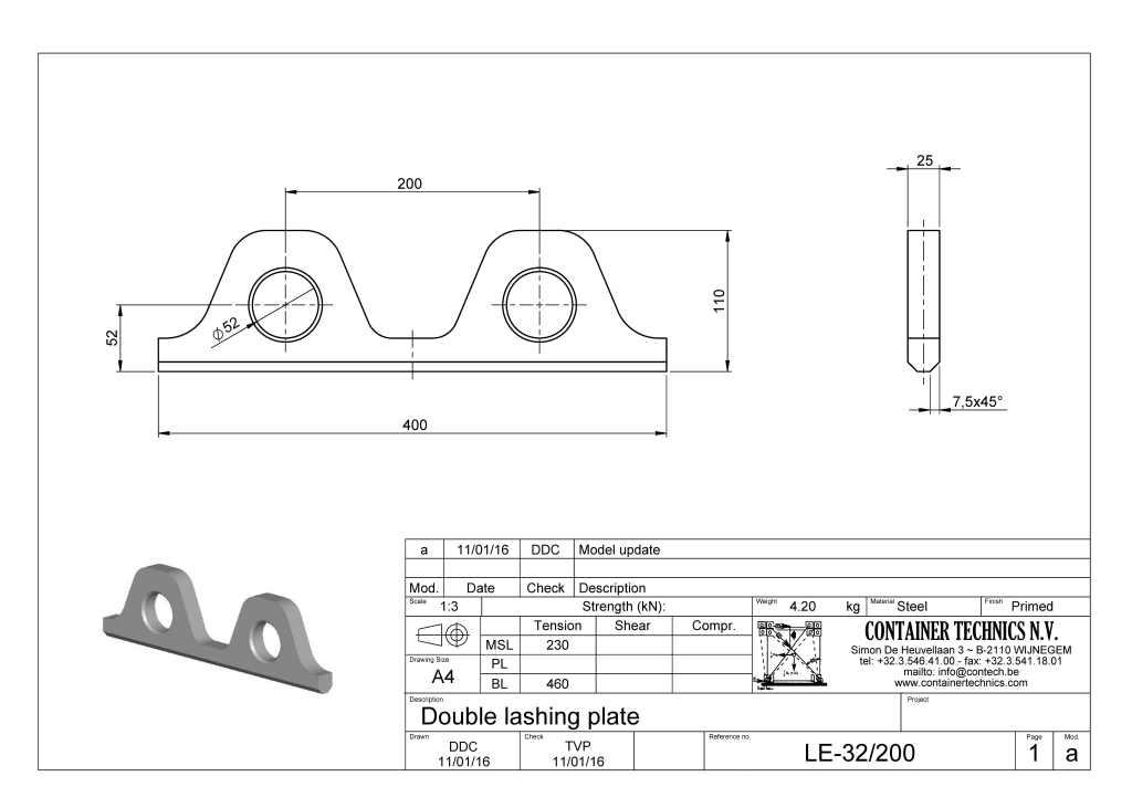 MacGregor Finland Oy Lashing Plate LE-2