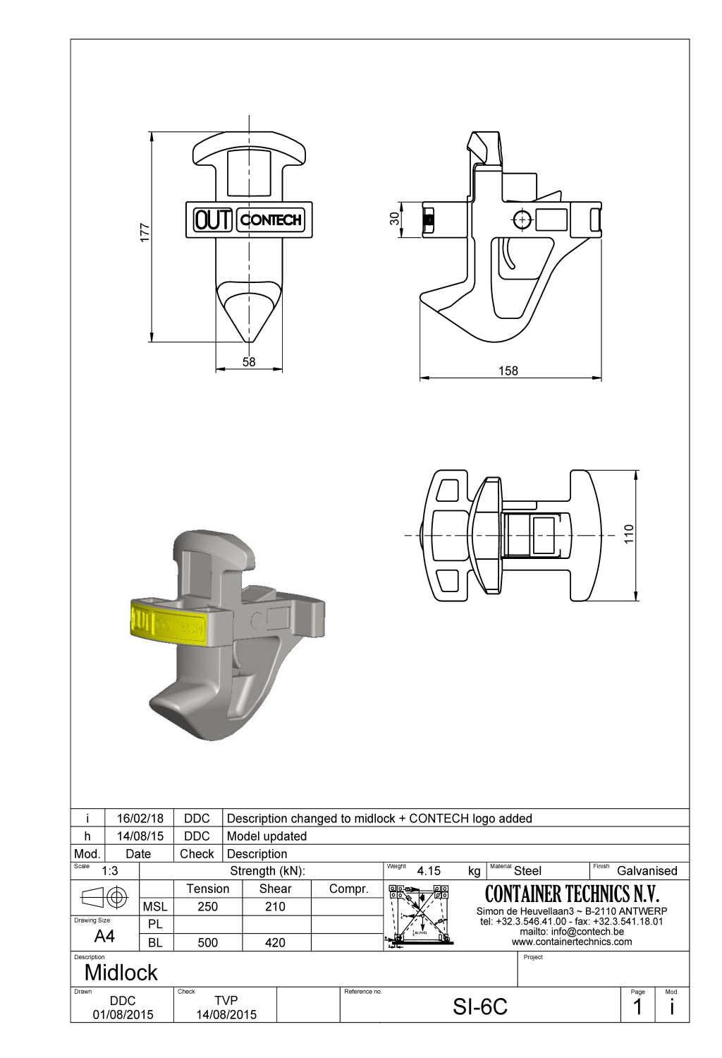 SI-6C Midlock Stacker