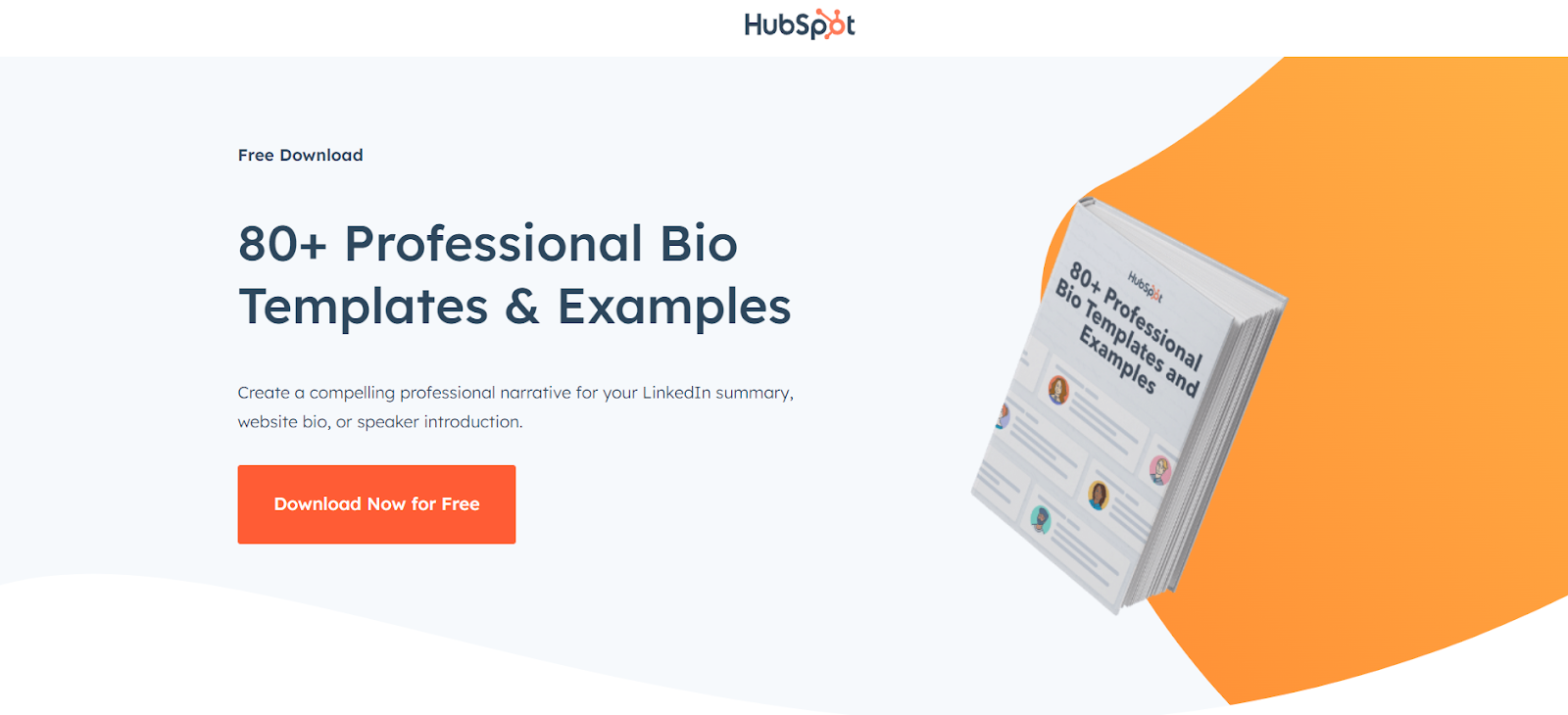 hubspot professional bio and templates download page