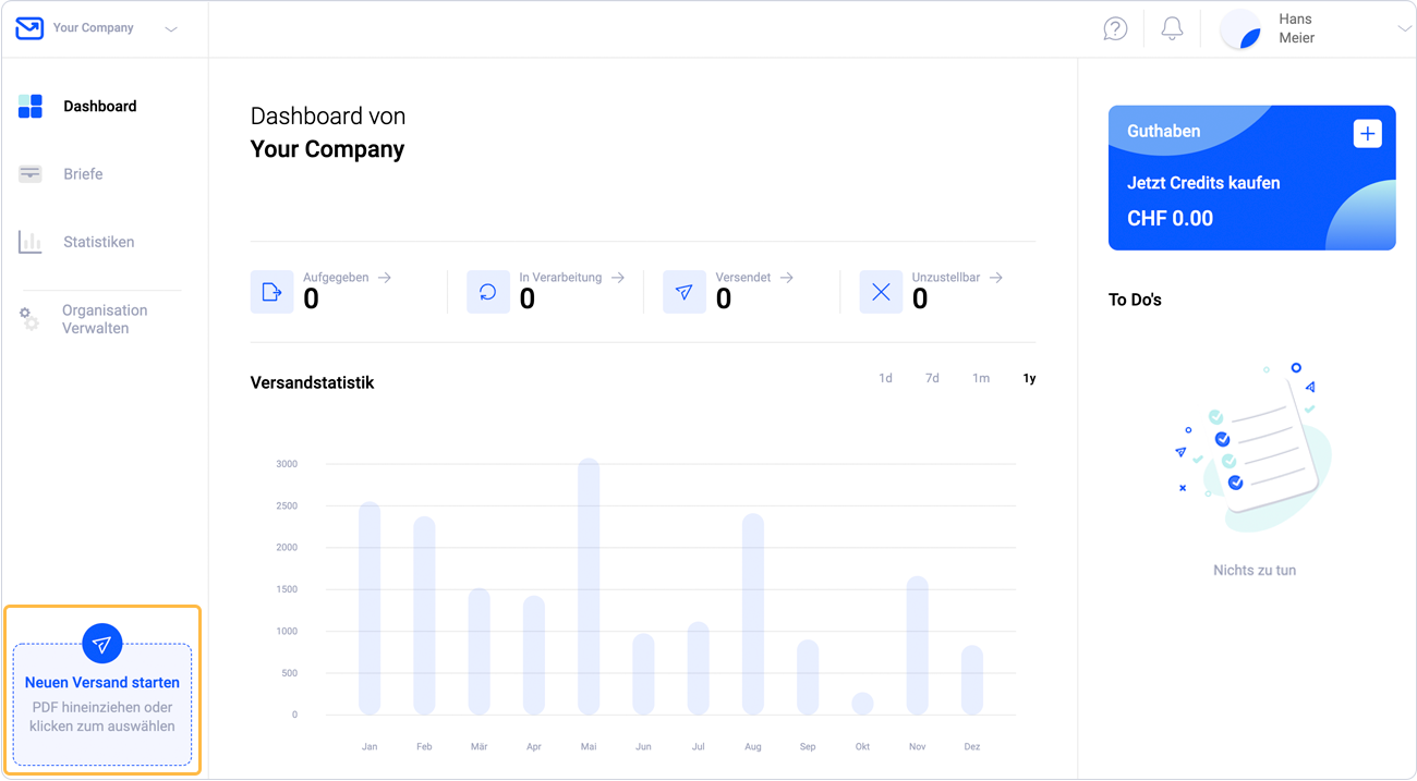 Dokumente auswählen und hochladen
