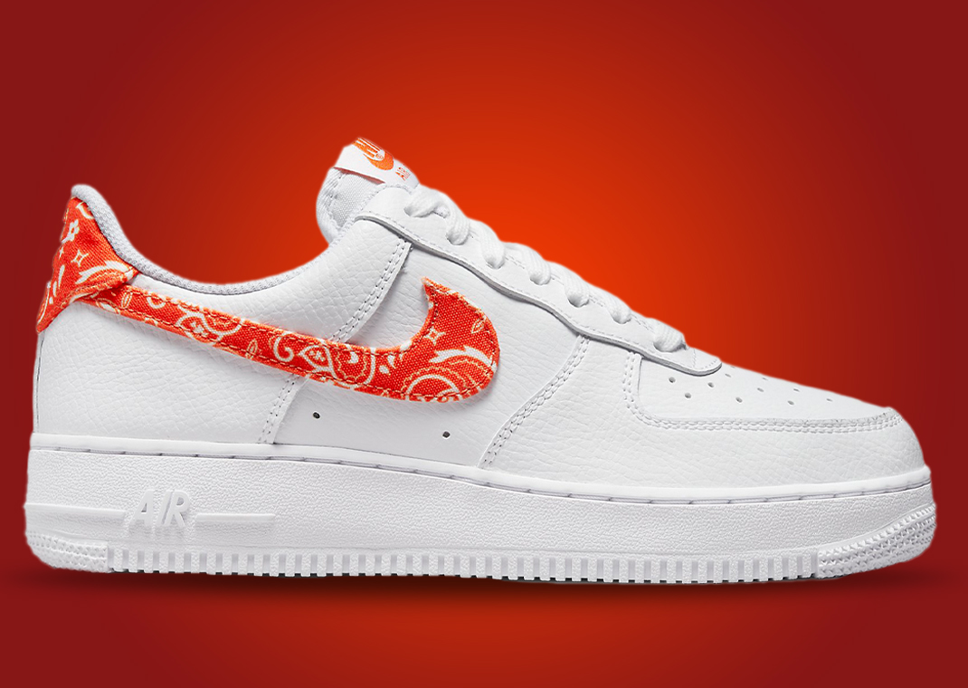 air force 1 orange paisley