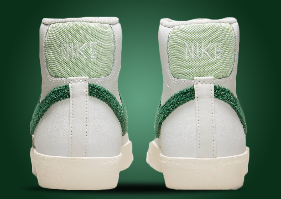 This Nike Blazer Mid Has A Green Shaggy Swoosh Sneaker News