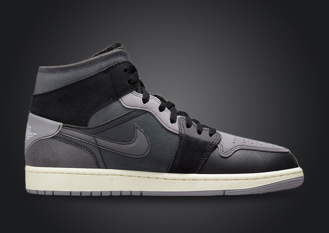 aj 1 mid black grey