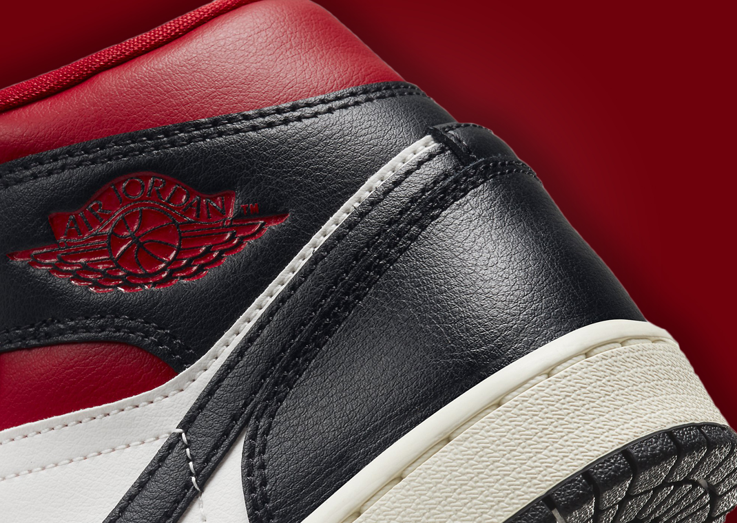 jordan 1 mid red and black 2020