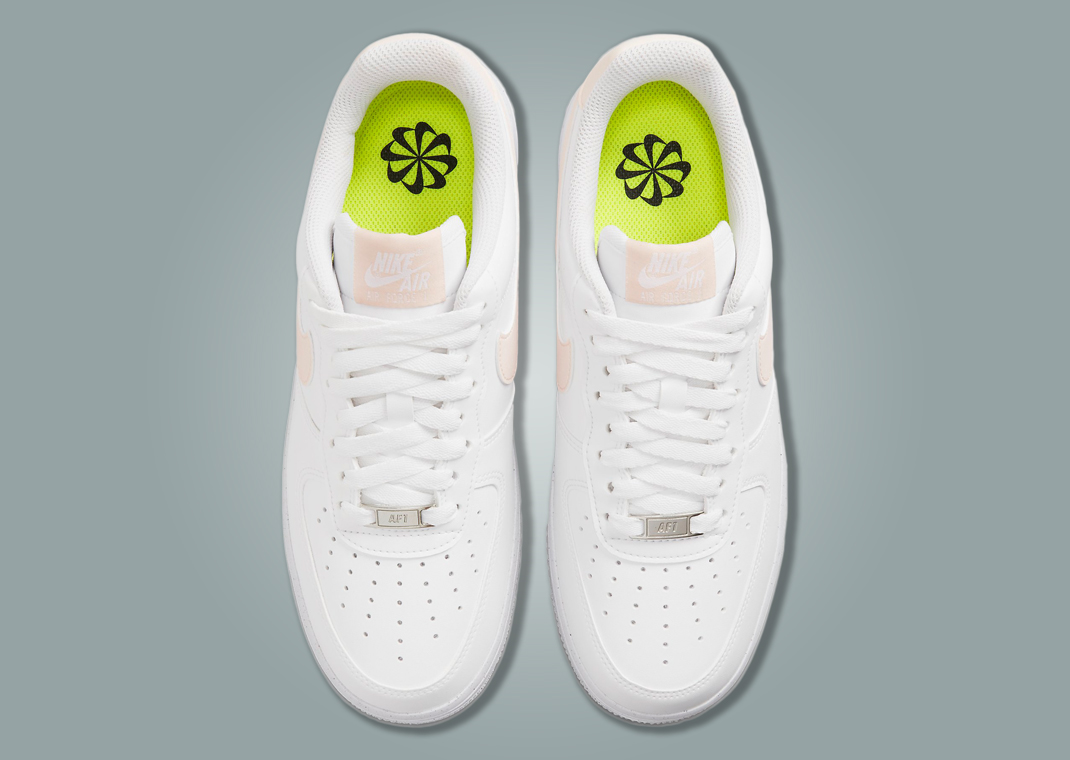 nike air force coral and white