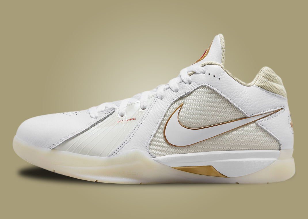 Kevin Durant's Nike KD 3 Gets A Touch Of White Gold - Sneaker News