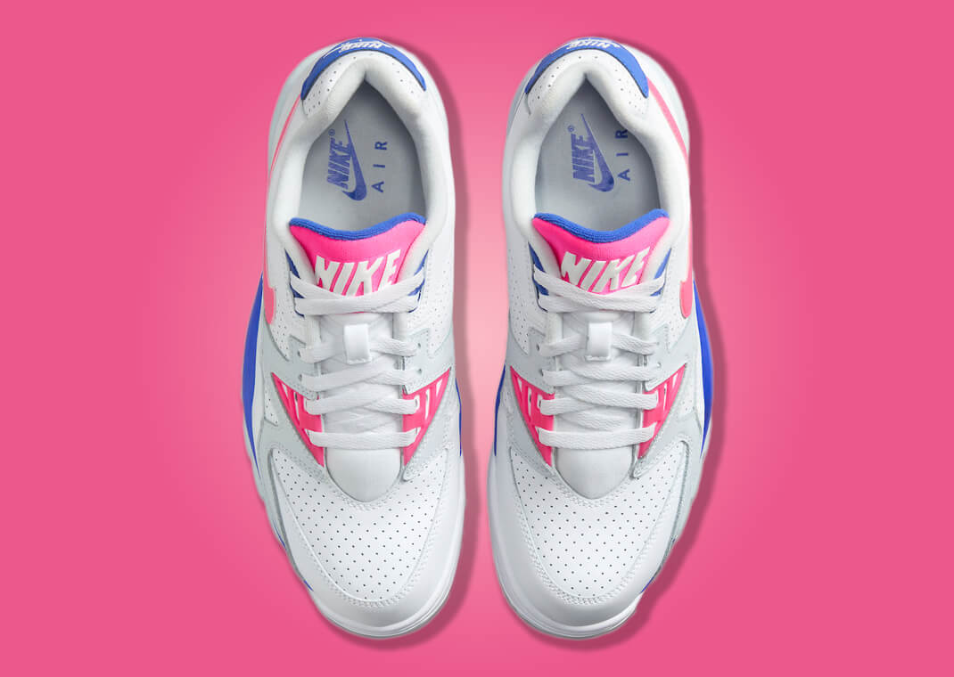 pink and blue nike trainers