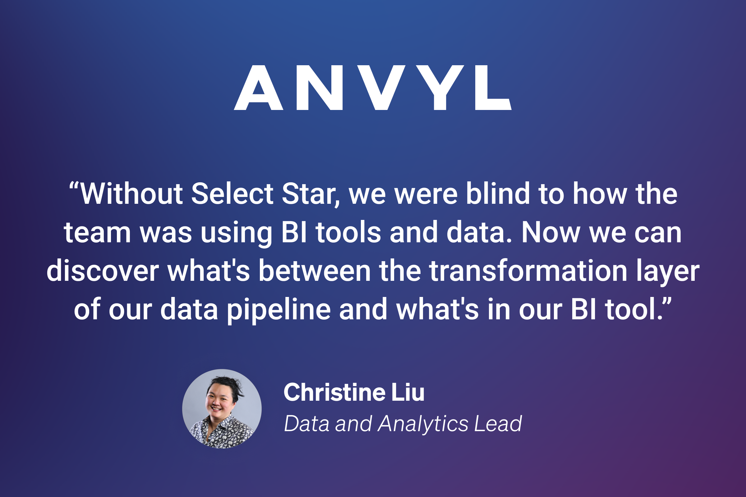 Select Star’s automated data catalog helps Anvyl Select Star