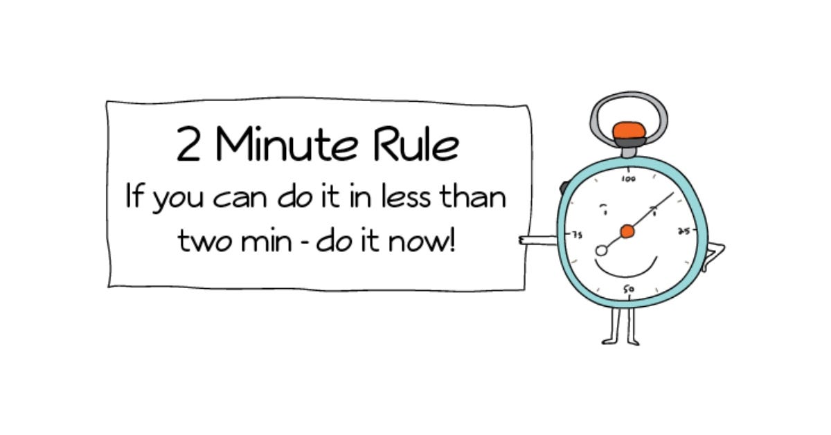 Two Minute Rule Mental Model Two Minute Rule Mental Model