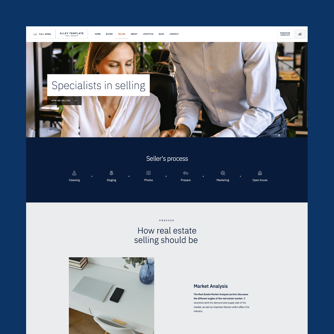 Alley Real Estate flow CMS website template