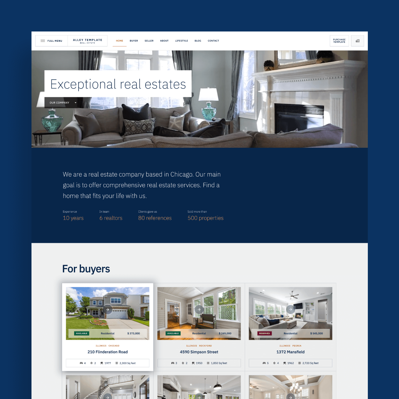 Alley Real Estate flow CMS website template