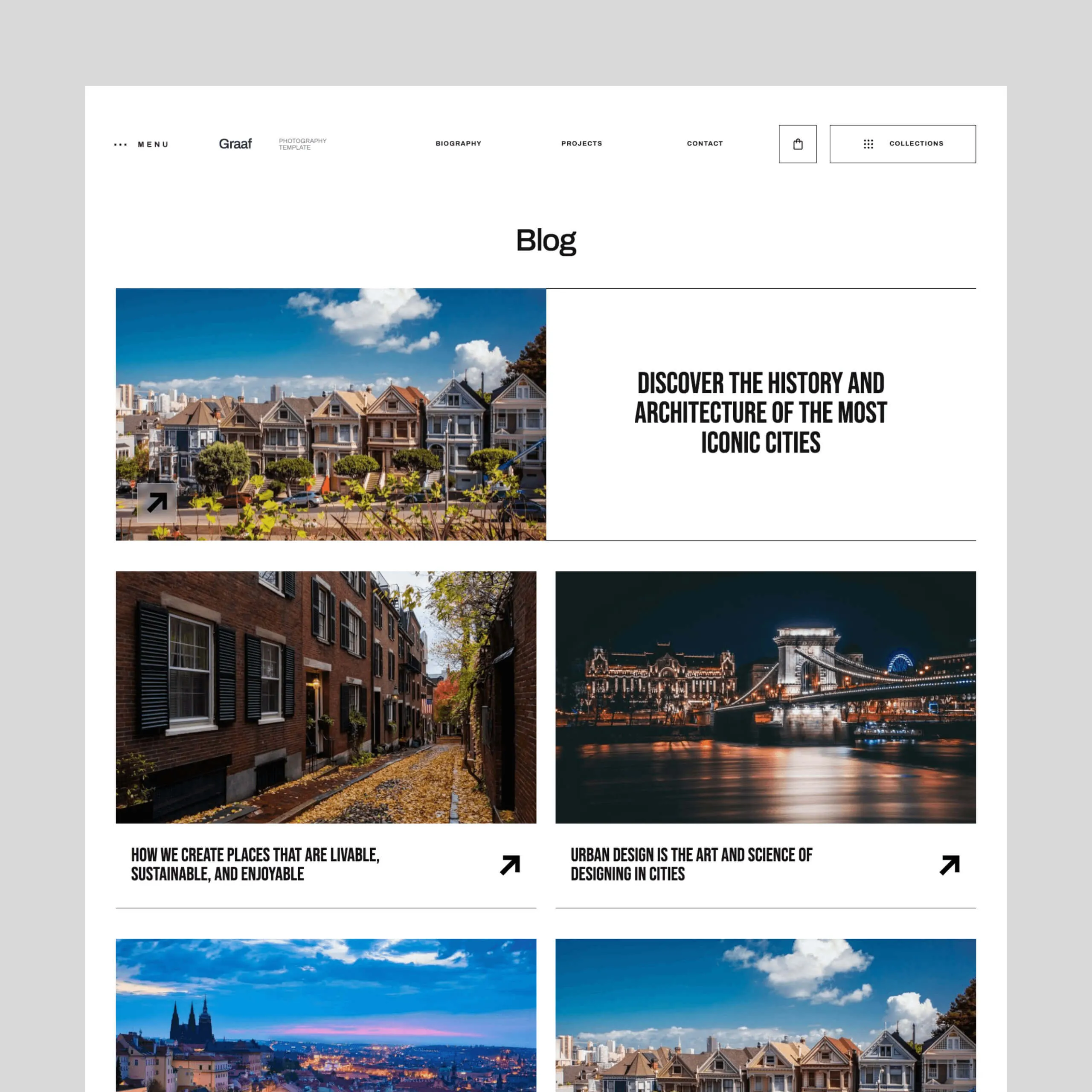 Graaf - Photography Webflow CMS website template