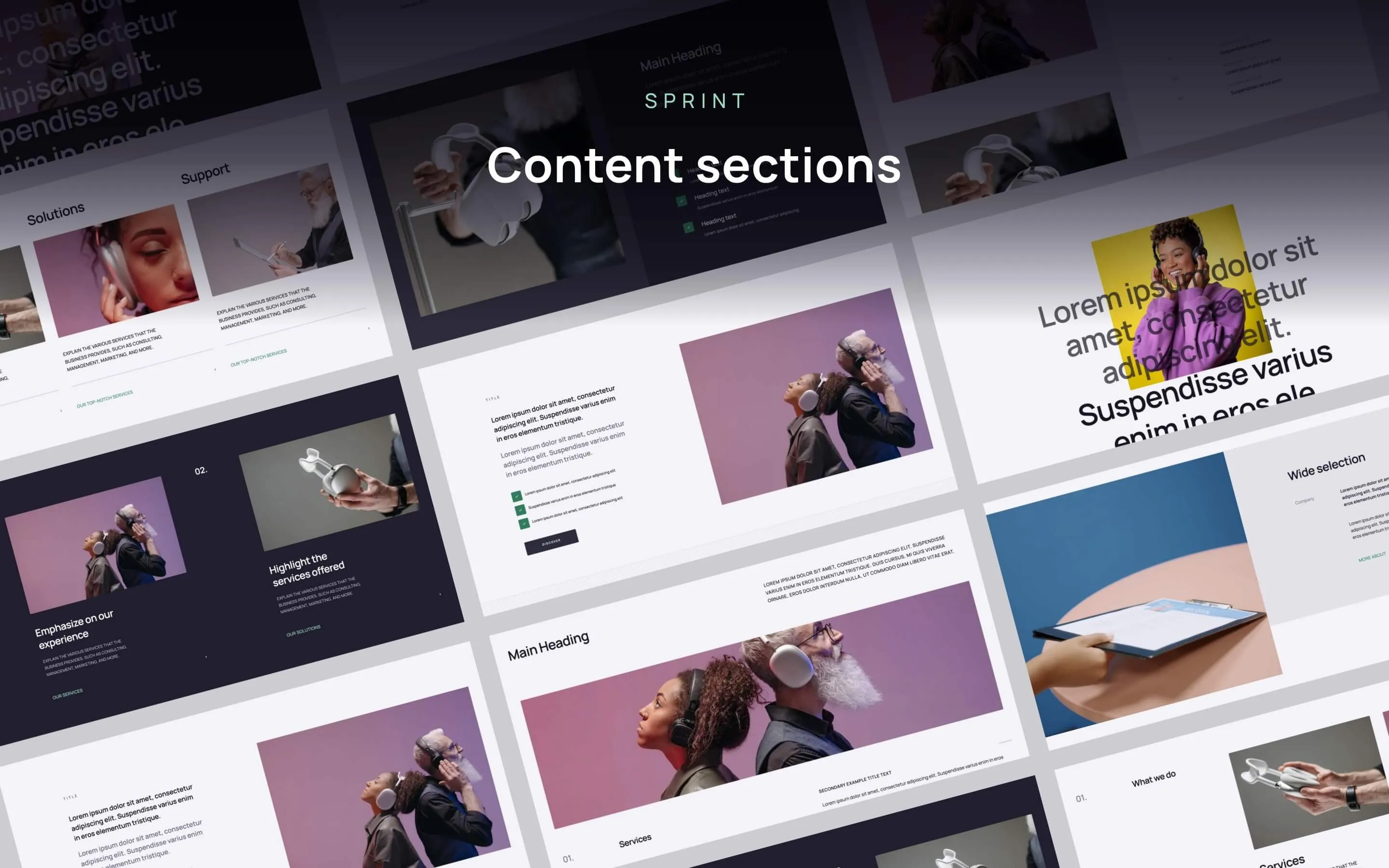 Sprint - UI Kit Library Webflow CMS website template