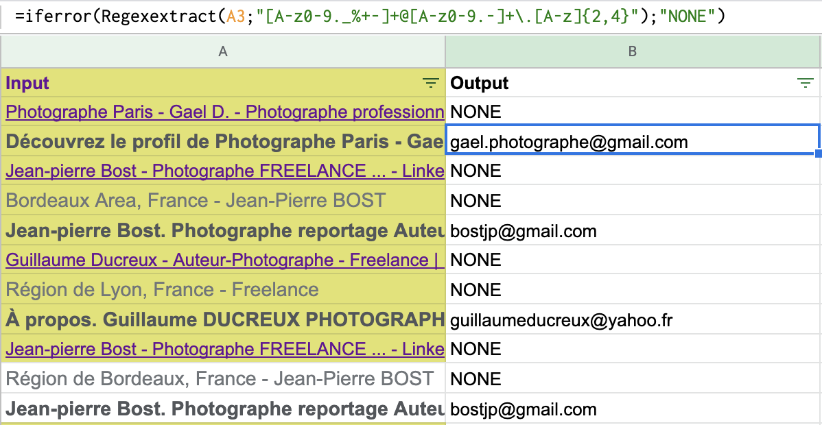5 minutes pour trouver une adresse mail Mode d